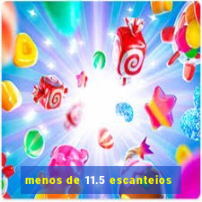 menos de 11.5 escanteios